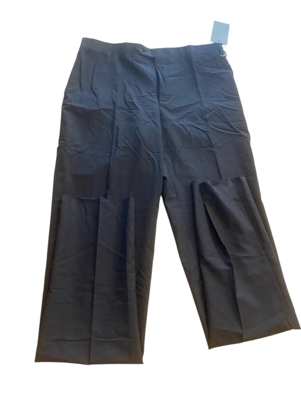 Canali Men's Black Wool Trouser Pants NEW size 36 not hemmed